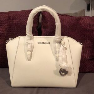 NWT Michael Kors leather optic white bag